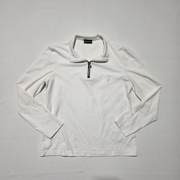 Golfino Tops - Golfino white quarter zip golf polo shirt women's size 12